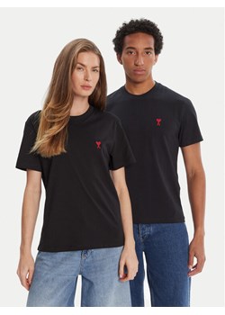 AMI PARIS T-Shirt BFUTS035.724 Czarny Regular Fit ze sklepu MODIVO w kategorii Bluzki damskie - zdjęcie 184840714