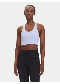 adidas Biustonosz sportowy Run Pocket JI5991 Fioletowy Slim Fit ze sklepu MODIVO w kategorii Biustonosze - zdjęcie 184842044
