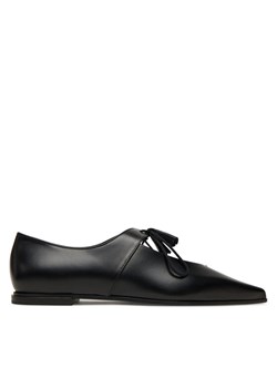 Max Mara Półbuty Laceup 2524526111600 Czarny ze sklepu MODIVO w kategorii Półbuty damskie - zdjęcie 184842082