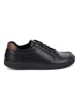 Buty męskie casual skórzane sznurowane BAREFOOT FRIENDLY 1289 czarne ze sklepu butyolivier w kategorii Półbuty męskie - zdjęcie 184843030