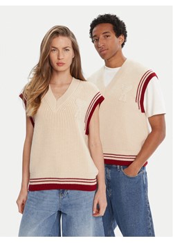 AMI PARIS Sweter UKS768.KN0068 Beżowy Regular Fit ze sklepu MODIVO w kategorii Swetry męskie - zdjęcie 184844221