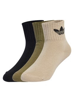 Zestaw 3 par wysokich skarpet dziecięcych adidas JW2934 Kolorowy ze sklepu eobuwie.pl w kategorii Skarpetki dziecięce - zdjęcie 184846244