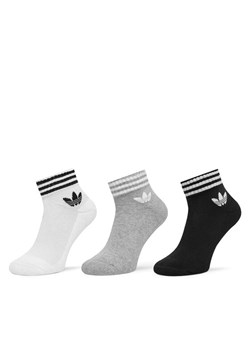 Zestaw 3 par wysokich skarpet unisex adidas 3-Stripes JV7437 Kolorowy ze sklepu eobuwie.pl w kategorii Skarpetki męskie - zdjęcie 184846294