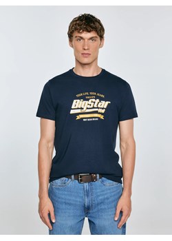 Koszulka męska z nadrukiem granatowa Briss 403 ze sklepu Big Star w kategorii T-shirty męskie - zdjęcie 184847742