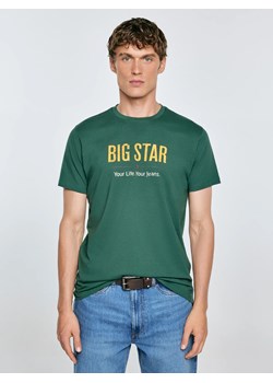 Koszulka męska o klasycznym kroju zielona Bruno 300 ze sklepu Big Star w kategorii T-shirty męskie - zdjęcie 184847754