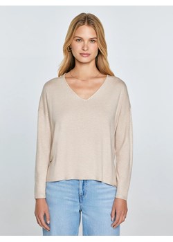 Sweter damski z wiskozy beżowy Faustii 801 ze sklepu Big Star w kategorii Swetry damskie - zdjęcie 184847803