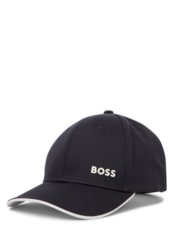 BOSS Green Męska czapka z daszkiem - pogrubiona Mężczyźni Bawełna granatowy jednolity ze sklepu vangraaf w kategorii Czapki z daszkiem męskie - zdjęcie 184848180