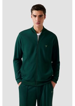 GUESS Zielona męska bluza rozpinana Truck Interlock, Rozmiar S ze sklepu outfit.pl w kategorii Bluzy męskie - zdjęcie 184851880
