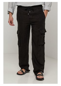Lin Passion Lniane bojówki w kolorze czarnym ze sklepu Limango Polska w kategorii Spodnie męskie - zdjęcie 184852313
