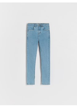 Reserved - Jeansy slim high waist - niebieski ze sklepu Reserved w kategorii Spodnie dziewczęce - zdjęcie 184853853