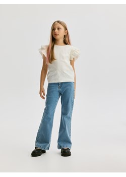 Reserved - Jeansy flare high waist - niebieski ze sklepu Reserved w kategorii Spodnie dziewczęce - zdjęcie 184854102