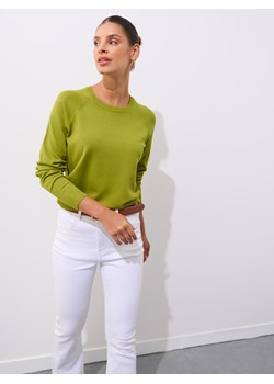 Mohito - Oliwkowy sweter z wiskozą - oliwkowy ze sklepu Mohito w kategorii Swetry damskie - zdjęcie 184854680