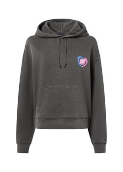 Tommy Jeans Damski sweter z kapturem Kobiety Bawełna antracytowy nadruk ze sklepu vangraaf w kategorii Bluzy damskie - zdjęcie 184856830