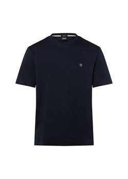 BOSS Koszulka męska - Taut Mężczyźni Bawełna granatowy jednolity ze sklepu vangraaf w kategorii T-shirty męskie - zdjęcie 184856832