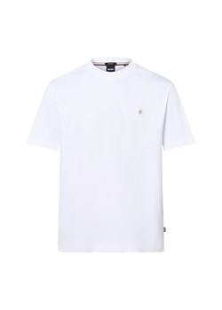 BOSS Koszulka męska - Taut Mężczyźni Bawełna biały jednolity ze sklepu vangraaf w kategorii T-shirty męskie - zdjęcie 184856833