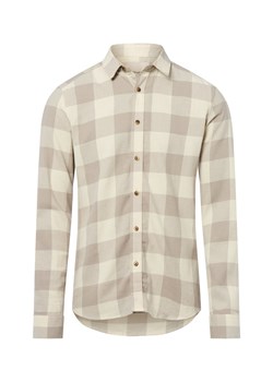 Only&Sons Męska koszula flanelowa - ONSGudmund Mężczyźni Regular Fit Bawełna kitt w kratkę ze sklepu vangraaf w kategorii Koszule męskie - zdjęcie 184856834