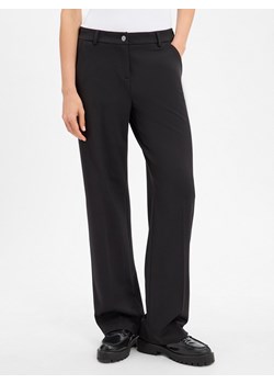 BRAX Damskie spodnie materiałowe - Maine Kobiety czarny jednolity ze sklepu vangraaf w kategorii Spodnie damskie - zdjęcie 184856851