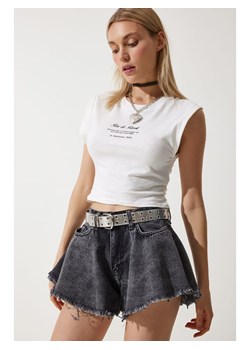 Happiness Istanbul Szorty dżinsowe w kolorze antracytowym ze sklepu Limango Polska w kategorii Szorty - zdjęcie 184857771
