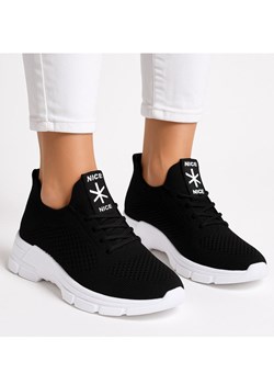 Czarne wsuwane buty sportowe /E1-1 16147 G280/ ze sklepu Pantofelek24.pl w kategorii Buty sportowe damskie - zdjęcie 184859010