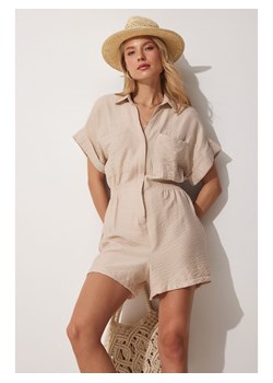 Happiness Istanbul Kombinezon w kolorze beżowym ze sklepu Limango Polska w kategorii Kombinezony damskie - zdjęcie 184859542