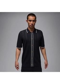 Męska zapinana na guziki koszulka dzianinowa do golfa Jordan Sport - Czerń ze sklepu Nike poland w kategorii T-shirty męskie - zdjęcie 184862931
