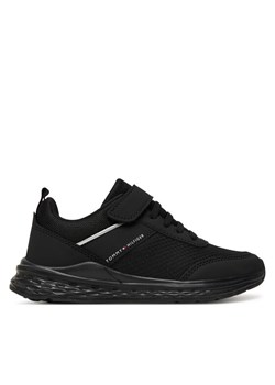 Sneakersy Tommy Hilfiger T3X9-34115-1845 S Czarny ze sklepu eobuwie.pl w kategorii Buty sportowe dziecięce - zdjęcie 184863774