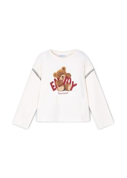 Mayoral Bluzka 4012 Écru Regular Fit ze sklepu MODIVO w kategorii Bluzki dziewczęce - zdjęcie 184869561