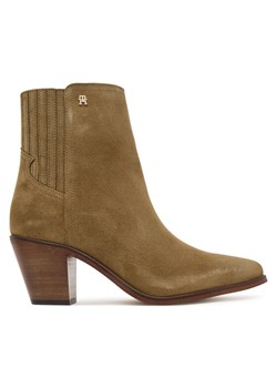 Botki Tommy Hilfiger Western FW0FW08888 Brązowy ze sklepu eobuwie.pl w kategorii Botki - zdjęcie 184871193