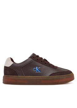 Sneakersy Calvin Klein Classic Cupsole Laceup Wt Mix YM0YM01429 Brązowy ze sklepu eobuwie.pl w kategorii Buty sportowe męskie - zdjęcie 184871311