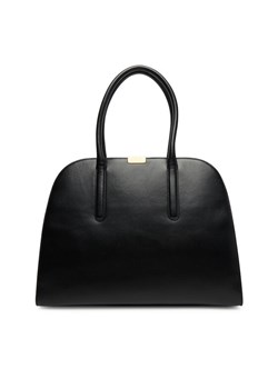 Torebka Tommy Hilfiger Iconic Leather Tote AW0AW18206 Czarny ze sklepu eobuwie.pl w kategorii Kuferki - zdjęcie 184871370