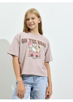 Reserved - T-shirt Hello Kitty and Friends - brązowy ze sklepu Reserved w kategorii Bluzki dziewczęce - zdjęcie 184873230