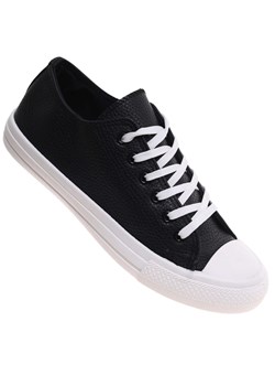 Czarno białe niskie trampki męskie /D1-2 17985 T232/ ze sklepu Pantofelek24.pl w kategorii Trampki męskie - zdjęcie 184874534