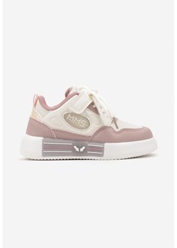 Różowe Buty Sportowe Sneakersy z Wkładką ze Skóry Naturalnej Florvesa ze sklepu born2be.pl w kategorii Buty sportowe dziecięce - zdjęcie 184874650