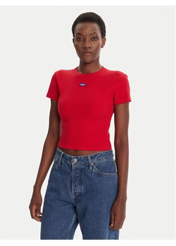 HUGO T-Shirt Baby 50510749 Czerwony Slim Fit ze sklepu MODIVO w kategorii Bluzki damskie - zdjęcie 184874702