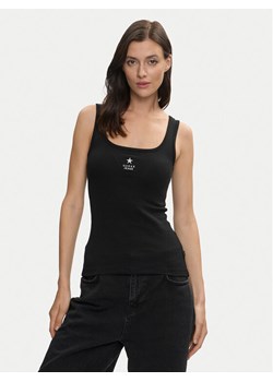 Guess Jeans Top W4YP48 KA0H1 Czarny Regular Fit ze sklepu MODIVO w kategorii Bluzki damskie - zdjęcie 184875150