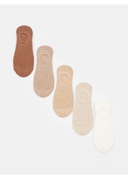 Sinsay - Skarpetki z gumką 5pack - beżowy - id: 334FI-08M - marki Sinsay - 184876914 Sinsay - Skarpetki z gumką 5pack - beżowy ze sklepu Sinsay w kategorii Skarpetki damskie - zdjęcie 184876914