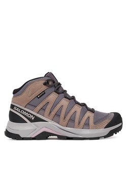 Trekkingi Salomon X-Adventure Recon Mid Gore-Tex L47753400 Fioletowy ze sklepu eobuwie.pl w kategorii Buty trekkingowe damskie - zdjęcie 184878301
