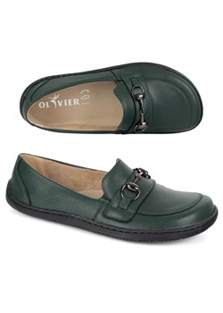 Barefoot damskie mokasyny skórzane minimalistyczne letnie 1288AR zielone ze sklepu butyolivier w kategorii Półbuty damskie - zdjęcie 184879233