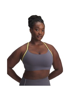 Damski biustonosz treningowy Under Armour UA Halo Bonded Bra - szary ze sklepu Sportstylestory.com w kategorii Biustonosze - zdjęcie 184879481