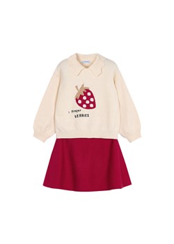 Mayoral Komplet bluza i spódniczka 4932 Beżowy Regular Fit ze sklepu MODIVO w kategorii Komplety dziewczęce - zdjęcie 184880650