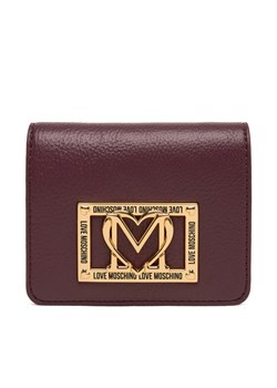 LOVE MOSCHINO Mały Portfel Damski JC5604PP1NLI0552 Bordowy ze sklepu MODIVO w kategorii Portfele damskie - zdjęcie 184881260