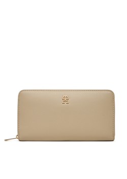 Tommy Hilfiger Duży Portfel Damski Th Icon Lrg Za AW0AW17744 Beżowy ze sklepu MODIVO w kategorii Portfele damskie - zdjęcie 184881283