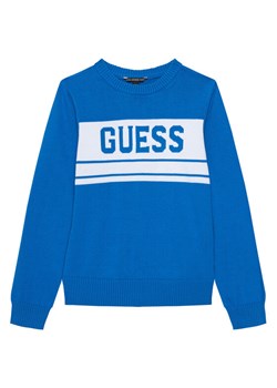 Guess Sweter L5YR01 Z0140 Niebieski Regular Fit ze sklepu MODIVO w kategorii Swetry chłopięce - zdjęcie 184881330