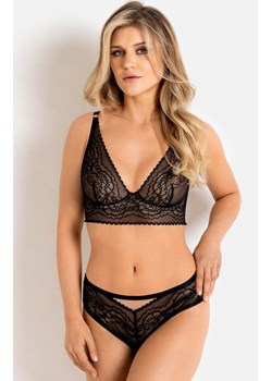 Biustonosz miękki soft koronkowy czarny Feel Bralette Long 19236, Kolor czarny, Rozmiar 65B, Mediolano ze sklepu Intymna w kategorii Biustonosze - zdjęcie 184881773