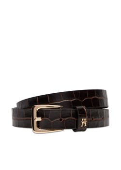 Pasek Damski Tommy Hilfiger Th Libre 2.5 Croc AW0AW17975 Brązowy ze sklepu eobuwie.pl w kategorii Paski damskie - zdjęcie 184882701