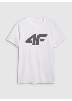 Męski t-shirt z nadrukiem 4F 4FWMM00TTSHM2658 - biały ze sklepu Sportstylestory.com w kategorii T-shirty męskie - zdjęcie 184885134