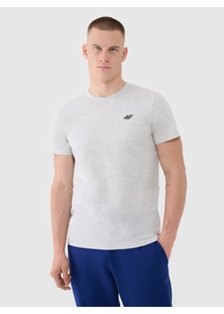 Męski t-shirt basic 4F 4FWMM00TTSHM2657 - szary ze sklepu Sportstylestory.com w kategorii T-shirty męskie - zdjęcie 184885214