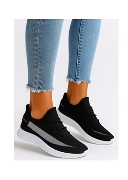 Wsuwane ażurowe czarne buty sportowe /F6-3 17992 T124/ ze sklepu Pantofelek24.pl w kategorii Buty sportowe damskie - zdjęcie 184886490