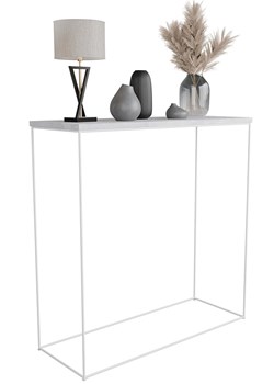Klasyczna konsola do przedpokoju  beton + biały L9-S33 ze sklepu Edinos.pl w kategorii Konsole - zdjęcie 184886652