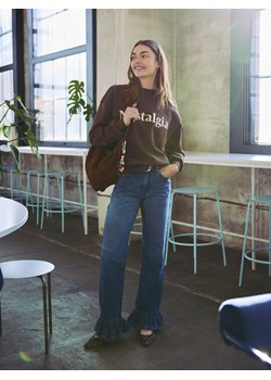 Reserved - Jeansy wide leg z falbankami - niebieski - id: YS043-55J - marki Reserved - 184891181 Reserved - Jeansy wide leg z falbankami - niebieski ze sklepu Reserved w kategorii Jeansy damskie - zdjęcie 184891181